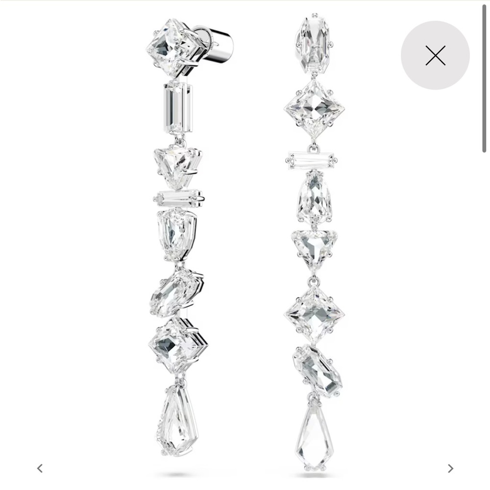 NEW Swarovski Mesmera drop earrings
Asymmetrical design, Mixed cuts, Long,